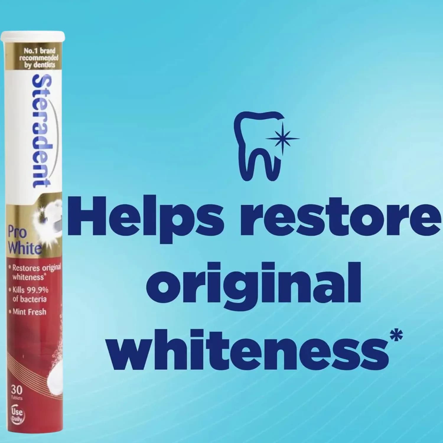 Steradent Pro White 30 Tablets