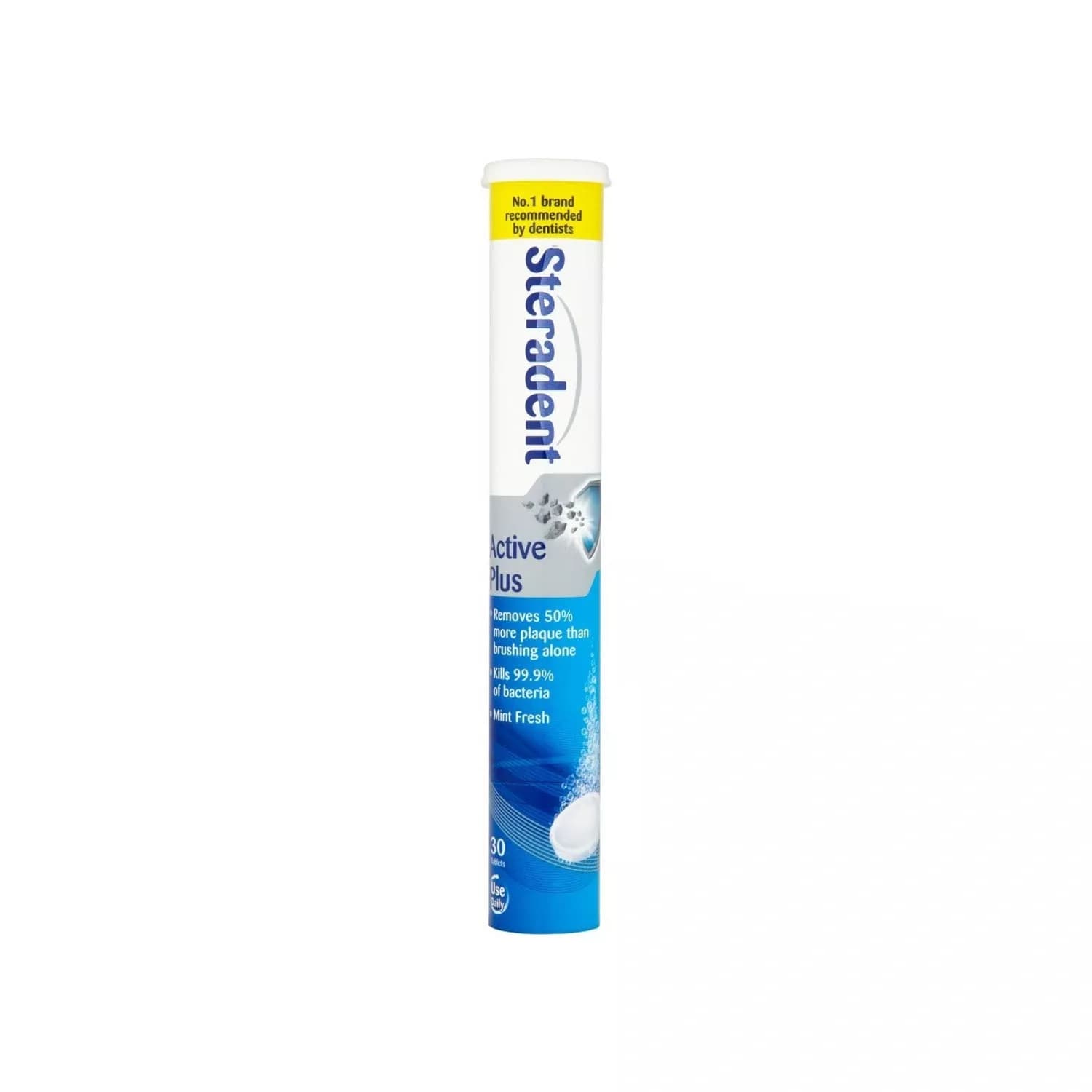 Steradent Tablets Active Plus 30 Count - Pack of 6