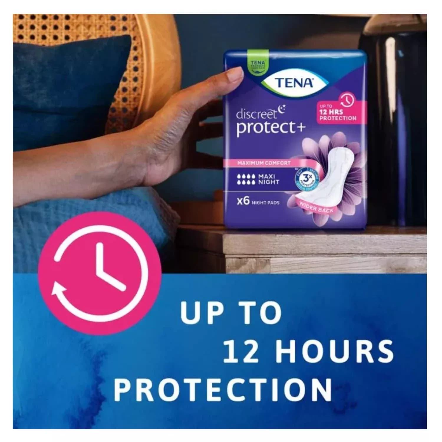 Tena Lady Discreet Maxi Night Pads - 6 Pack