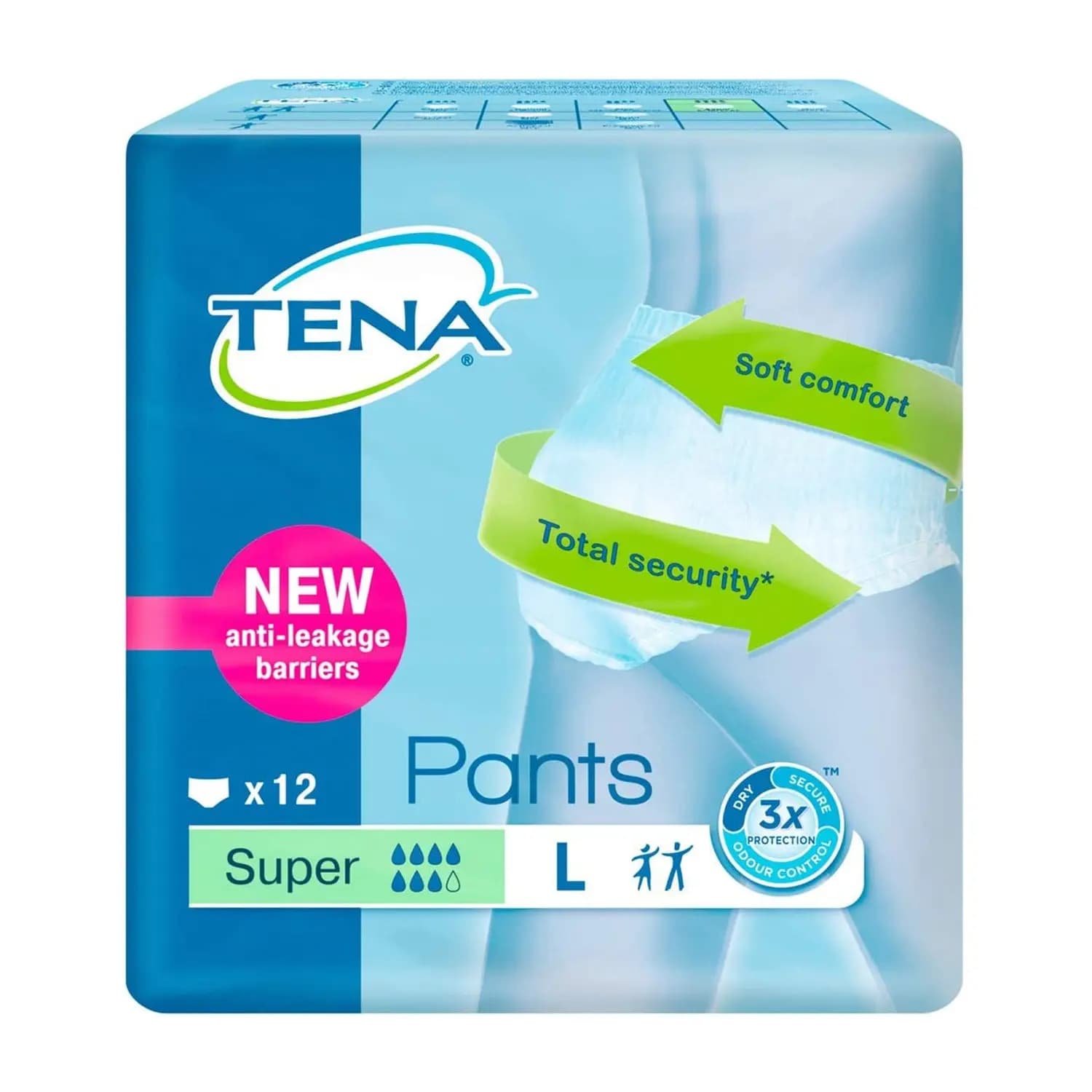 Tena Incontinence Pants Super Large 12 Pack