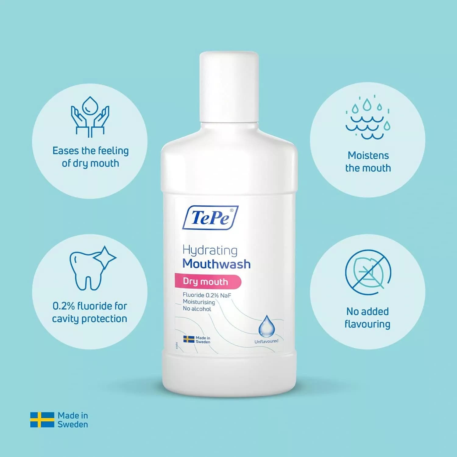 TePe Hydrating Mouthwash for Dry Mouth 500ml