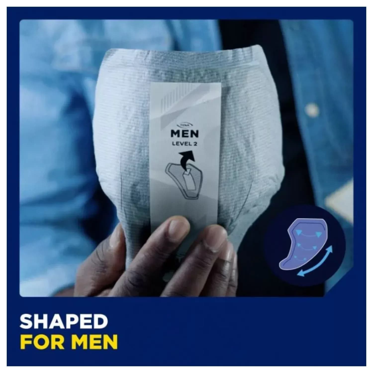 TENA Men Level 2 Absorbent Protector Pads - 10 Pack