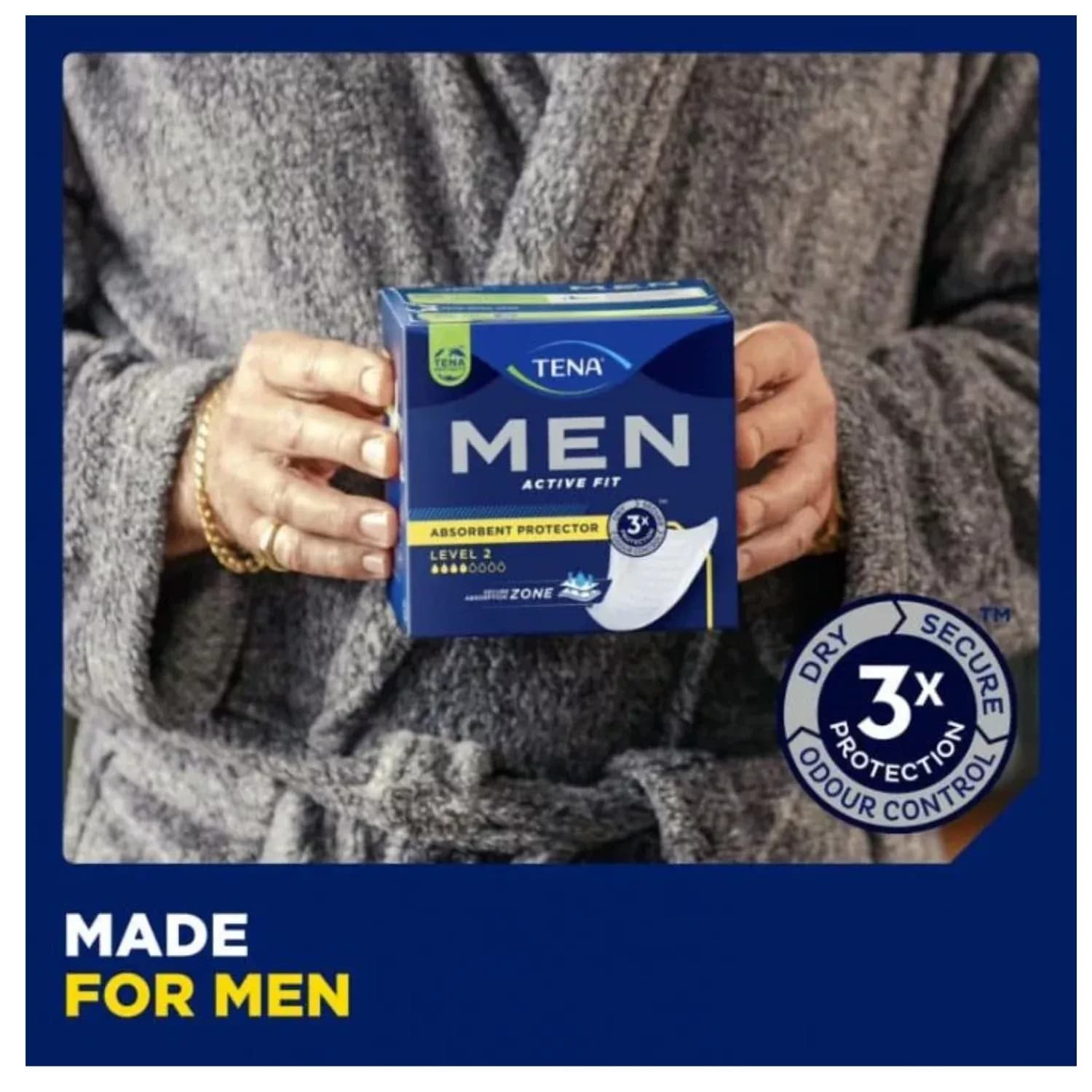 TENA Men Level 2 Absorbent Protector Pads - 10 Pack