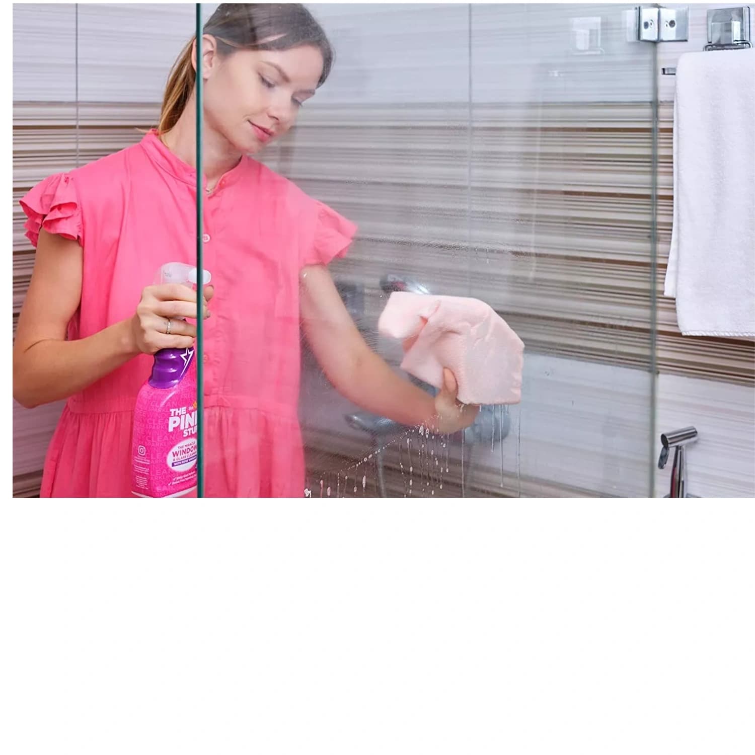The Pink Stuff Window Clean Rose Vinegar 850ml