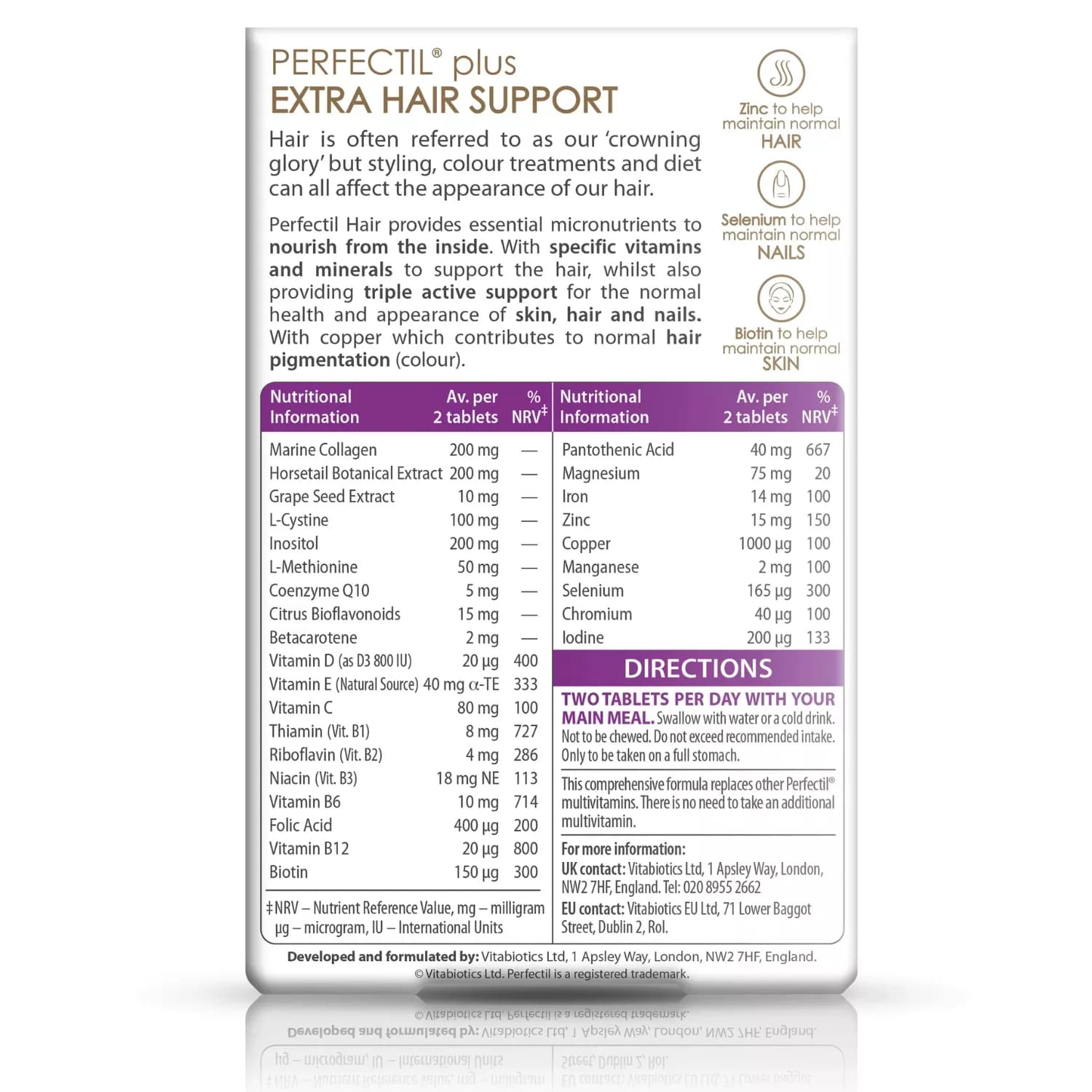 Vitabiotics Perfectil Plus Hair 60 Tablets