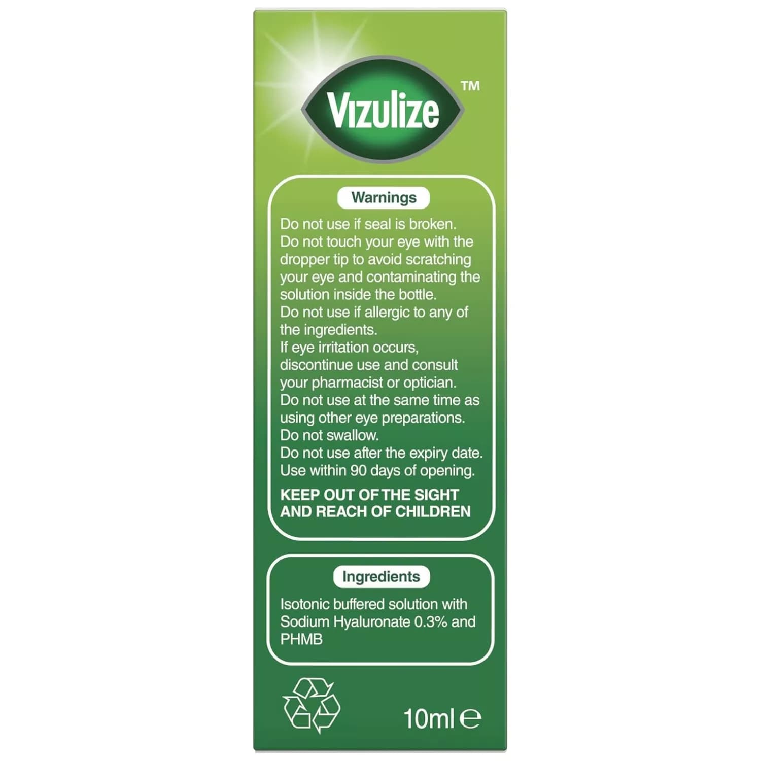 Vizulize Intensive Dry Eye Drop 10ml