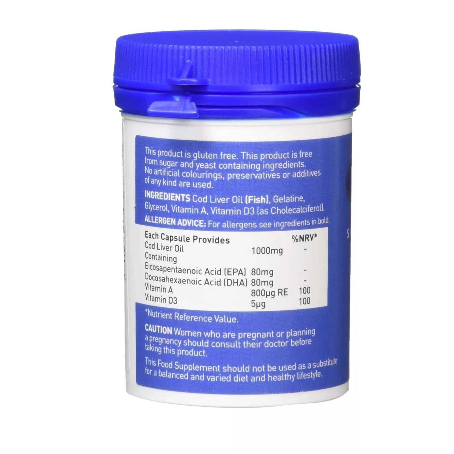 Valupak Cod Liver Oil Capsules High Strength 1000mg 3 x 30 Capsules
