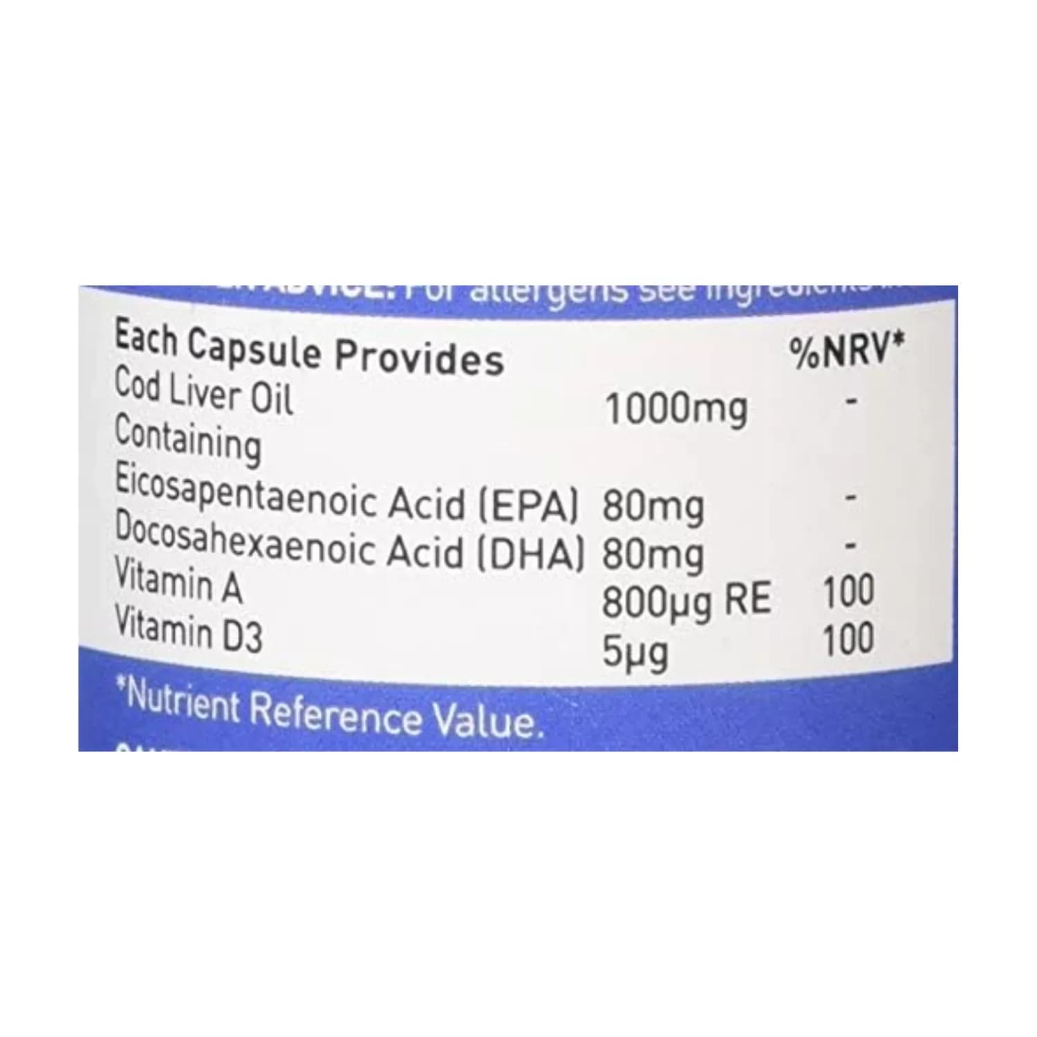 Valupak Cod Liver Oil Capsules High Strength 1000mg 3 x 30 Capsules