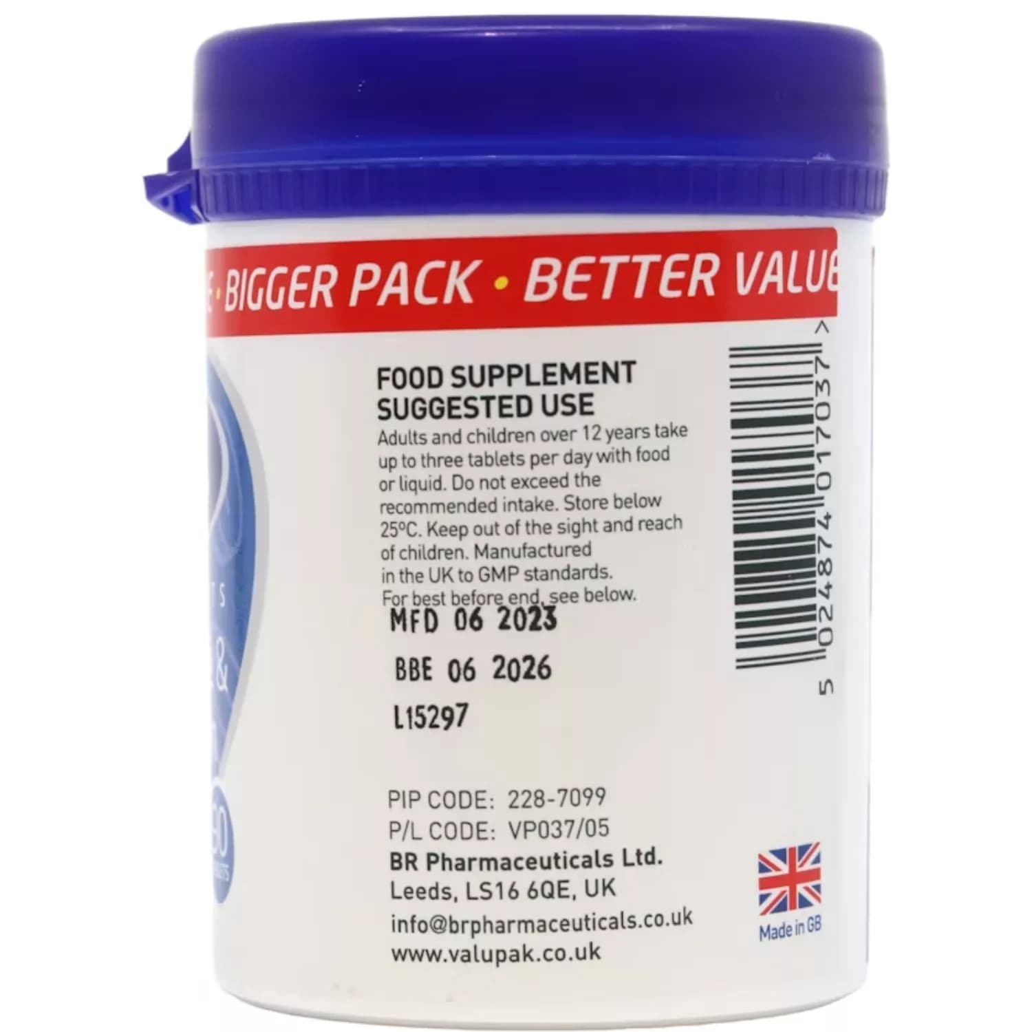 Valupak Glucosamine & Chondroitin 400/100mg 90 Tablets