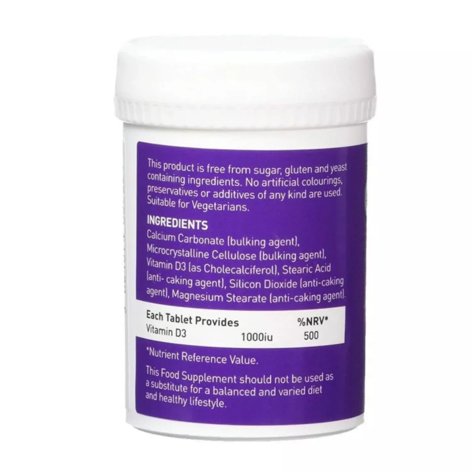 Valupak Vitamin D Tablets 1000iu - 60 Tablets - Pack of 6
