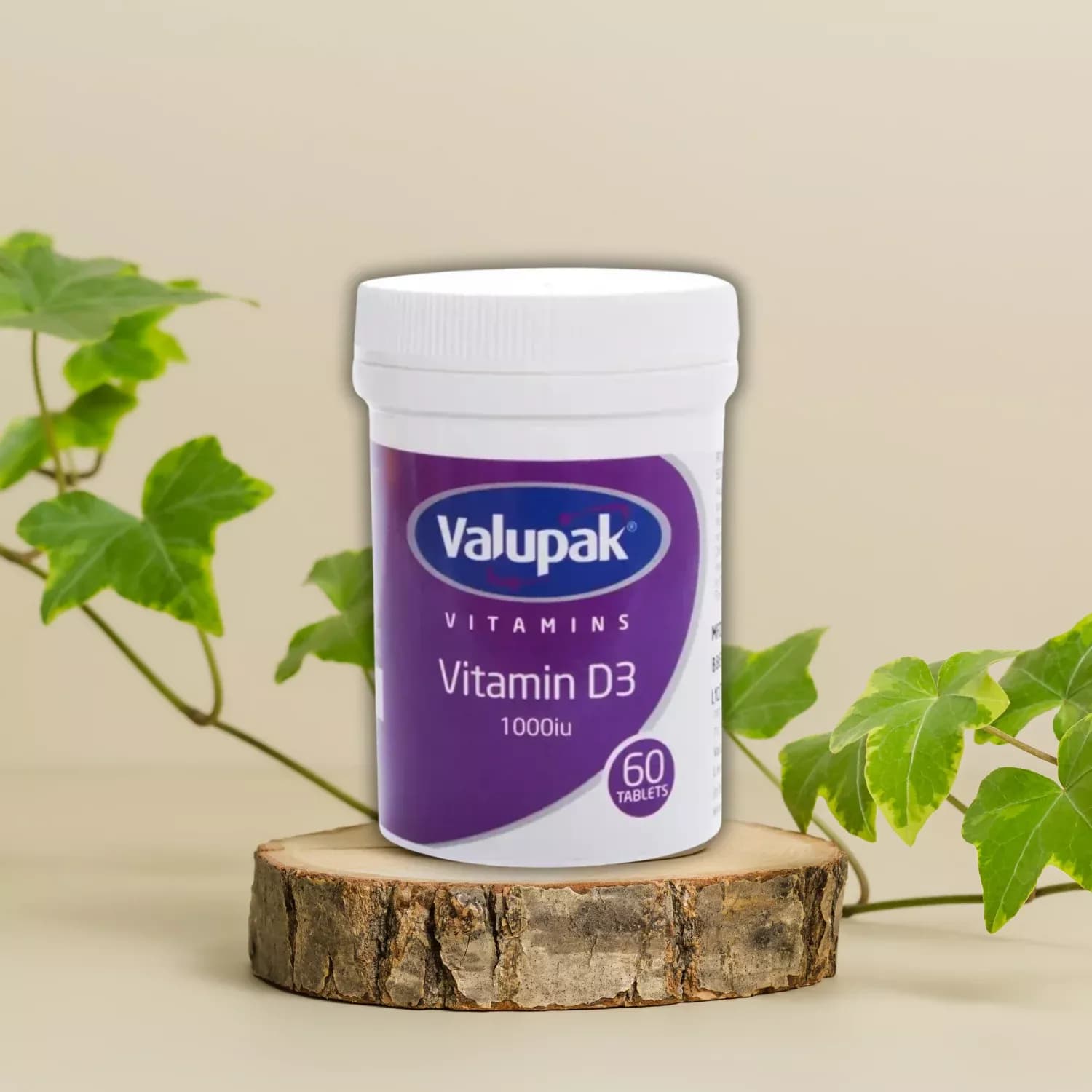 Valupak Vitamin D Tablets 1000iu - 60 Tablets - Pack of 6