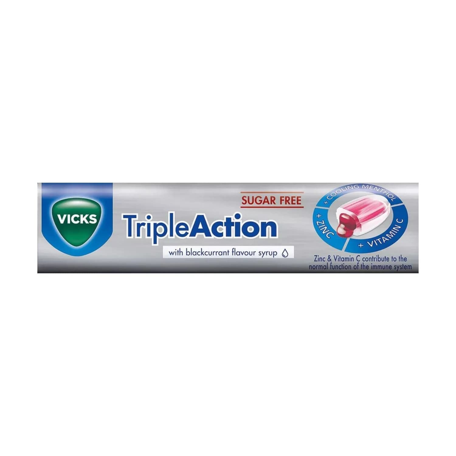 24x Vicks Triple Action Blackcurrant Lozenges 42g