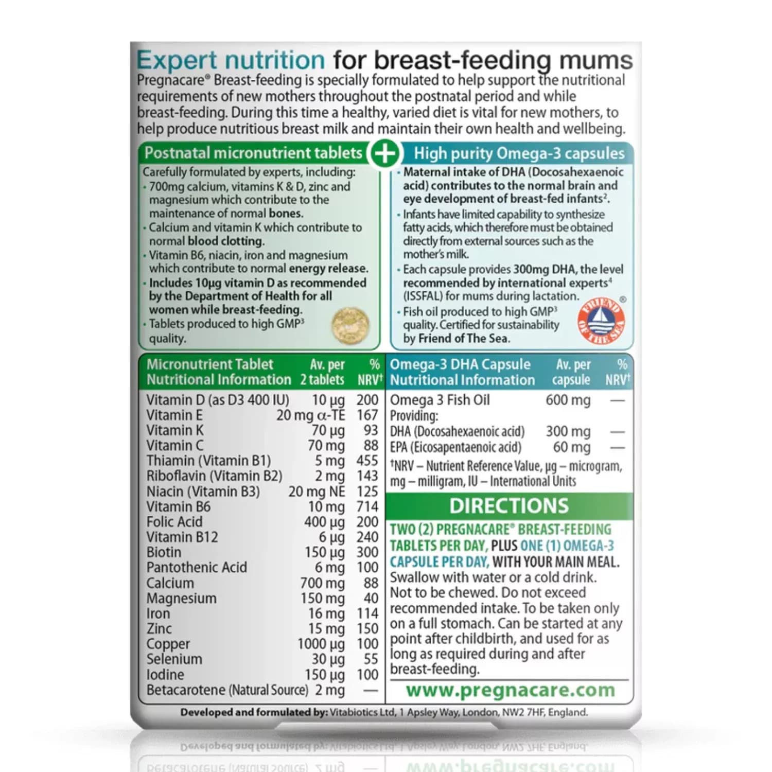 Vitabiotics Pregnacare Breast-Feeding Tablets 84
