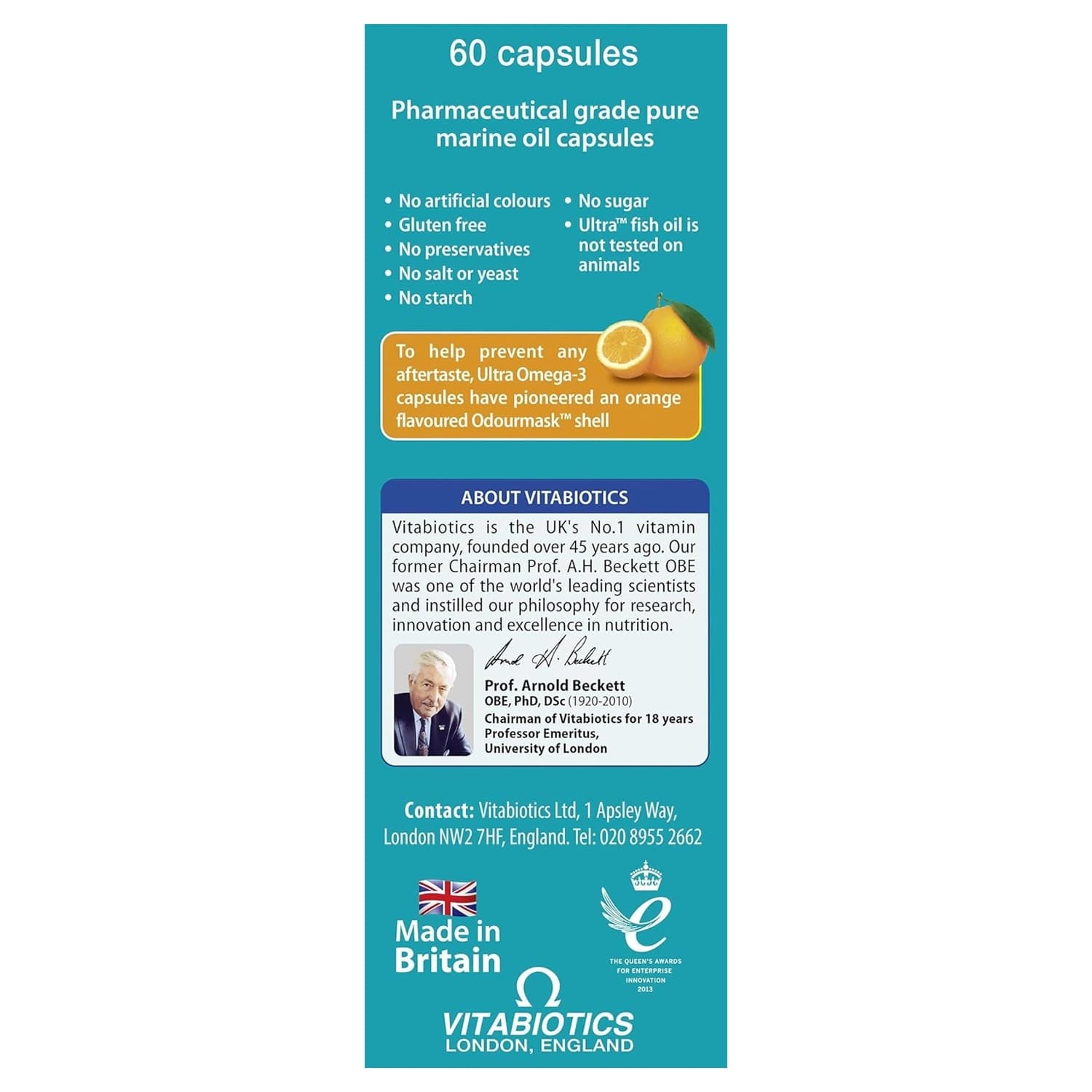 Vitabiotics Ultra Omega-3 Fish Oils 60 Capsules