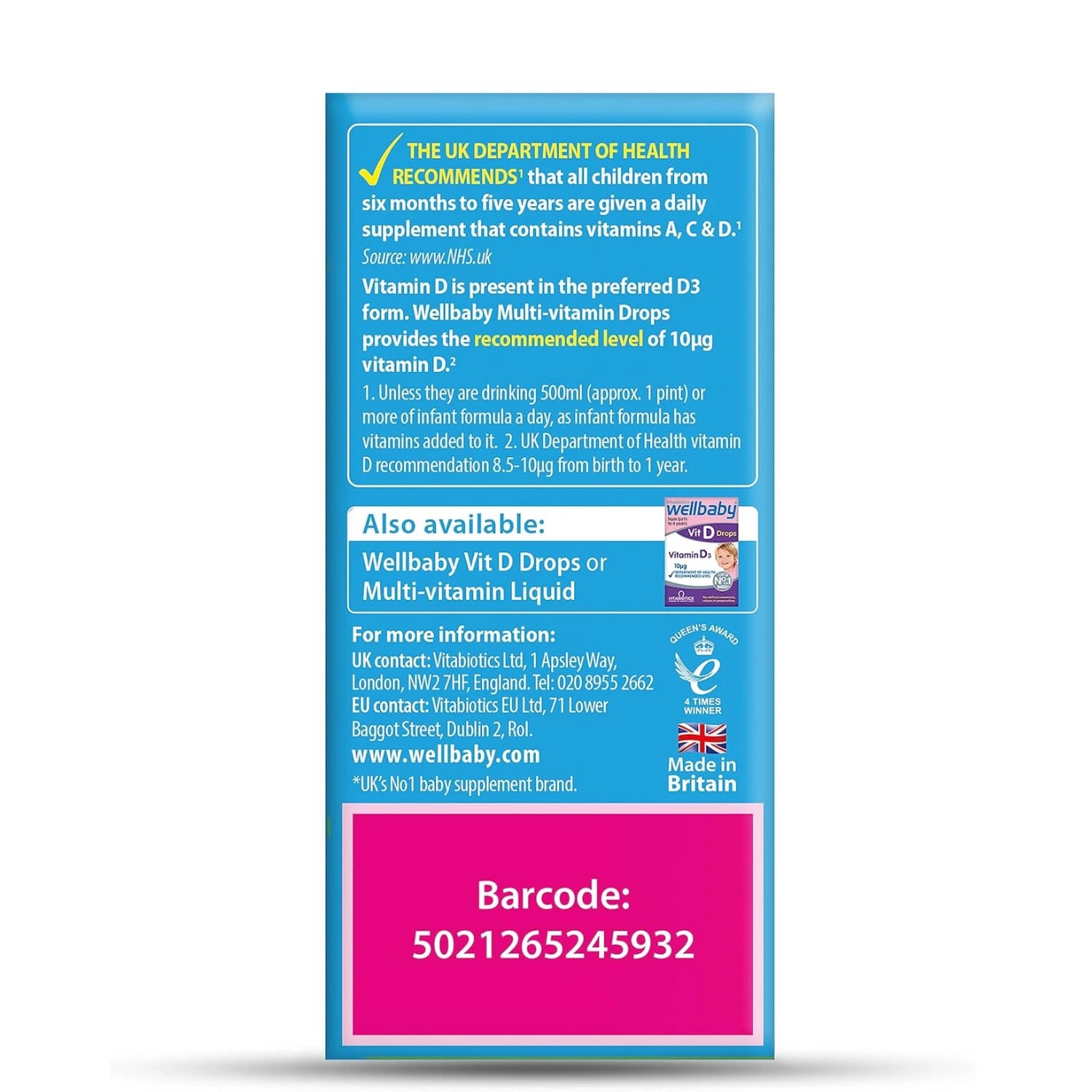 Vitabiotics Wellbaby Multi-vitamin Drops 30ml