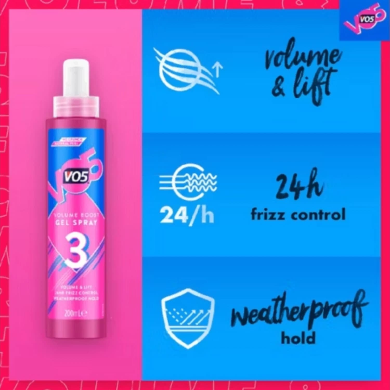 Vo5 Volumising Gel Spray 200ml