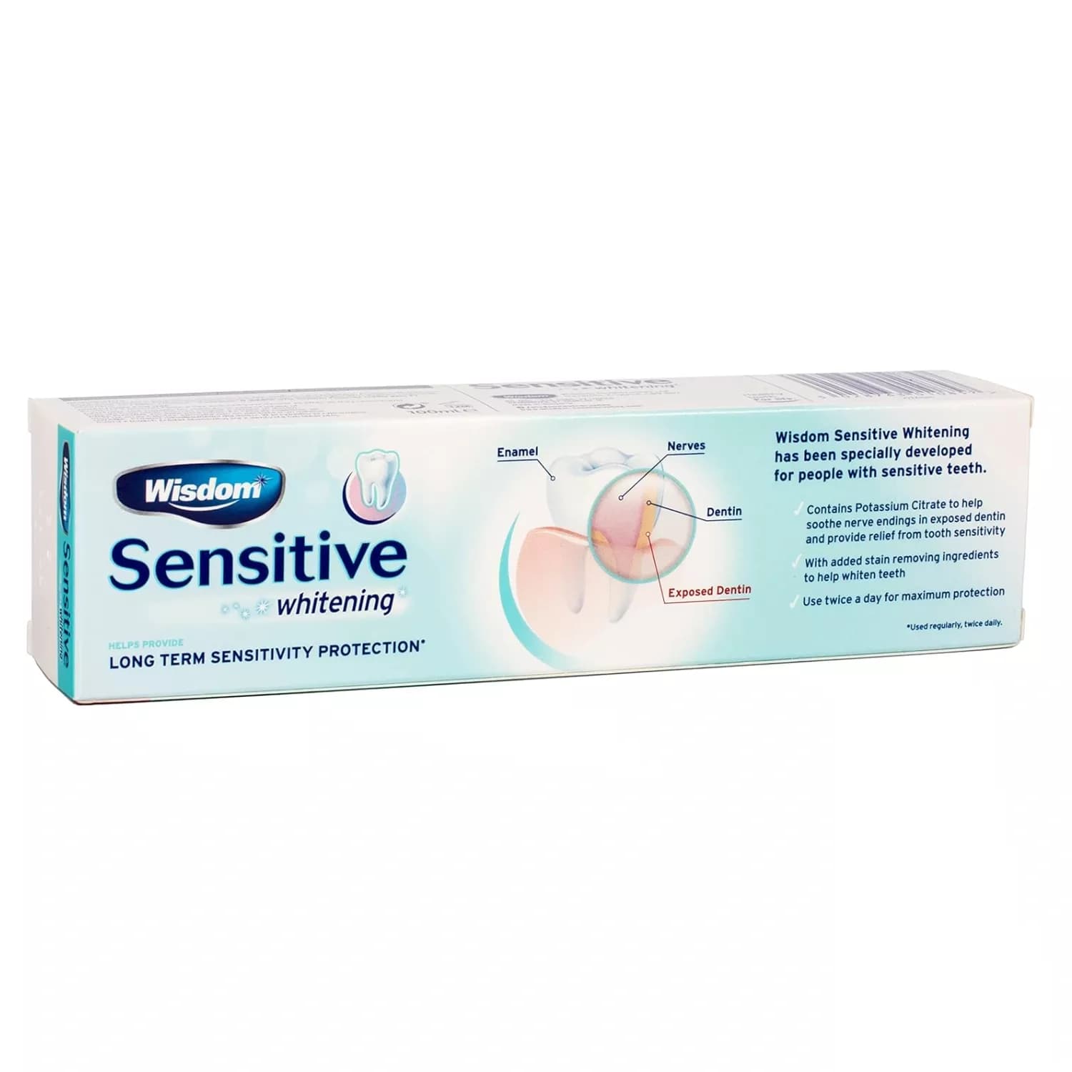 Wisdom Sensitive Whitening Fresh Mint Fluoride Toothpaste 100ml