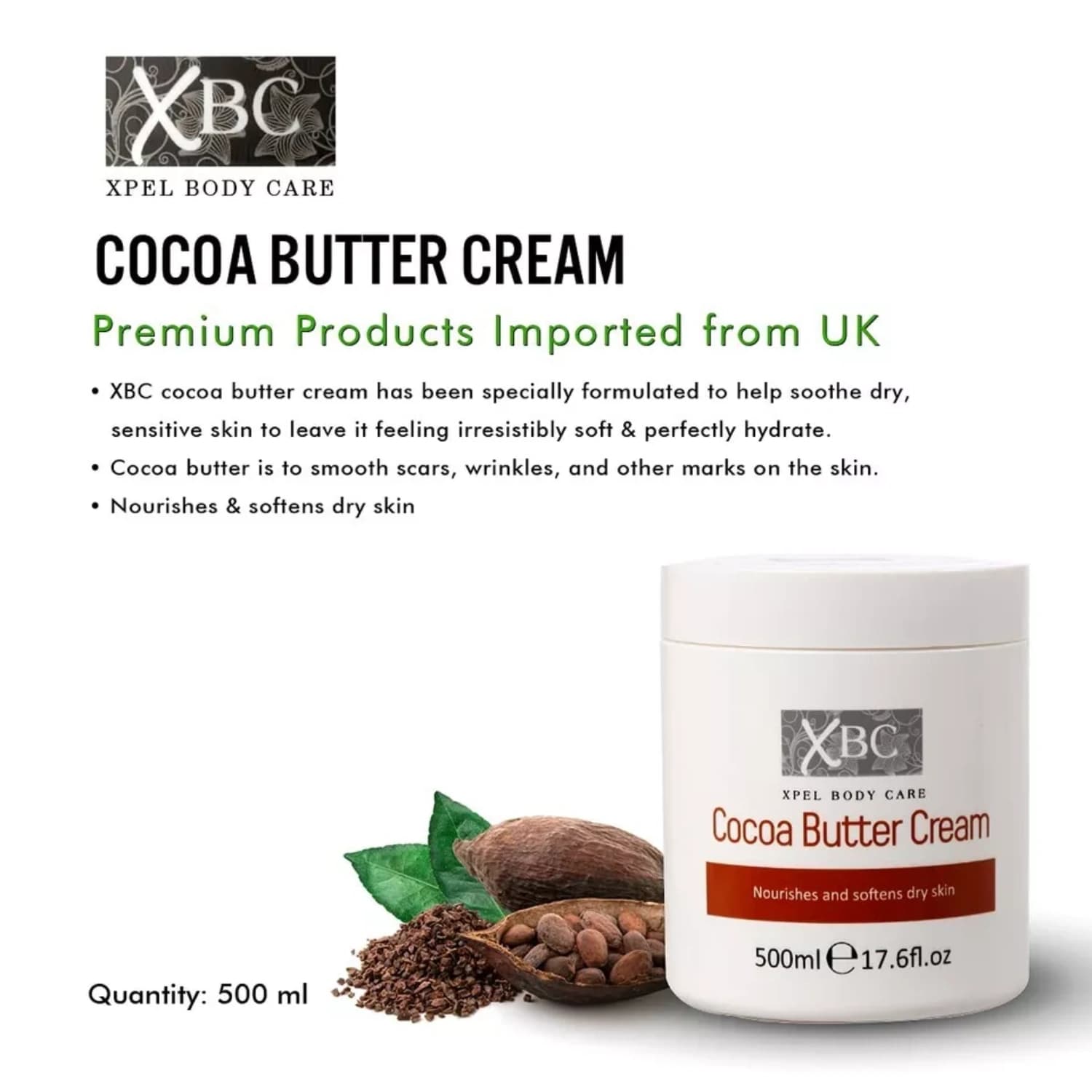 Xpel Xbc Cocoa Butter Cream 500ml