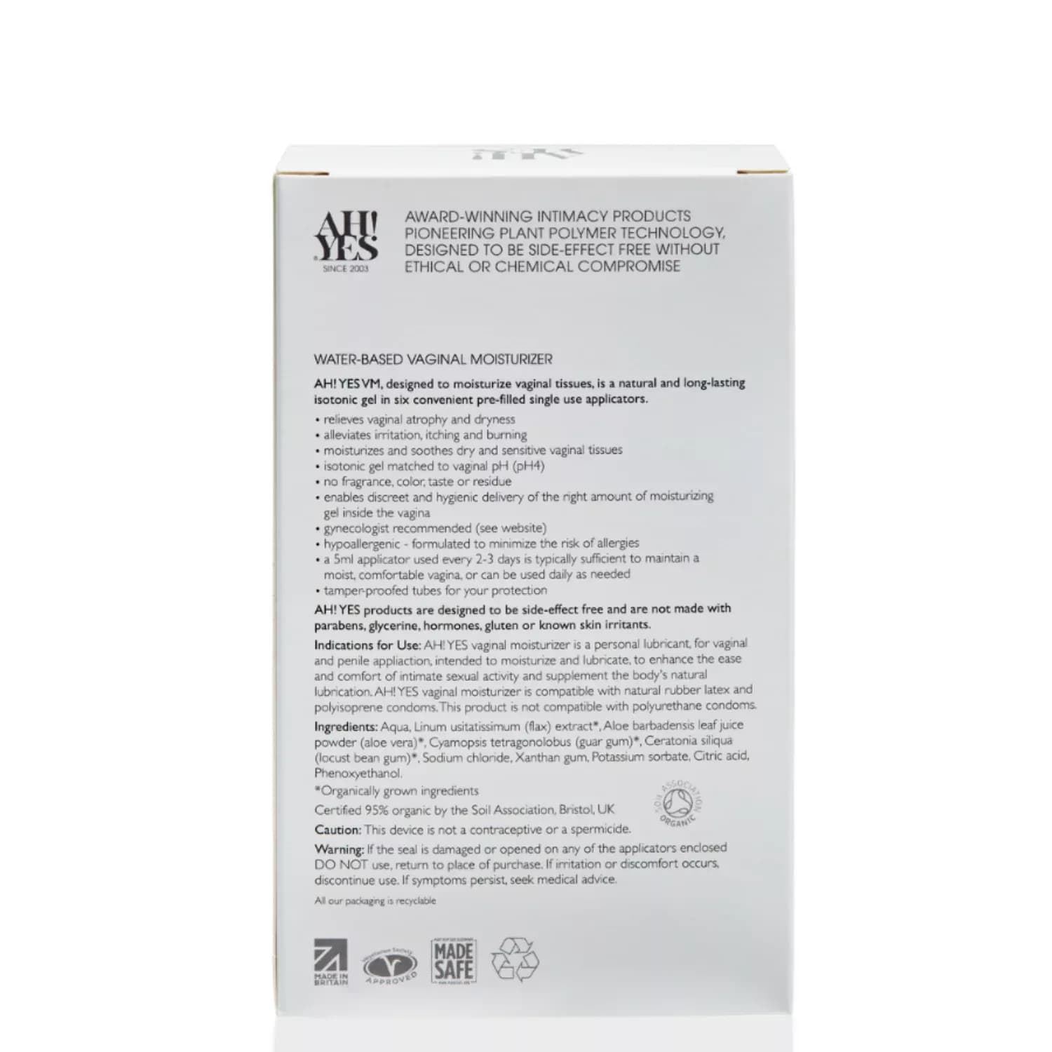 YES VM Vaginal Moisturising Gel 6x5ml