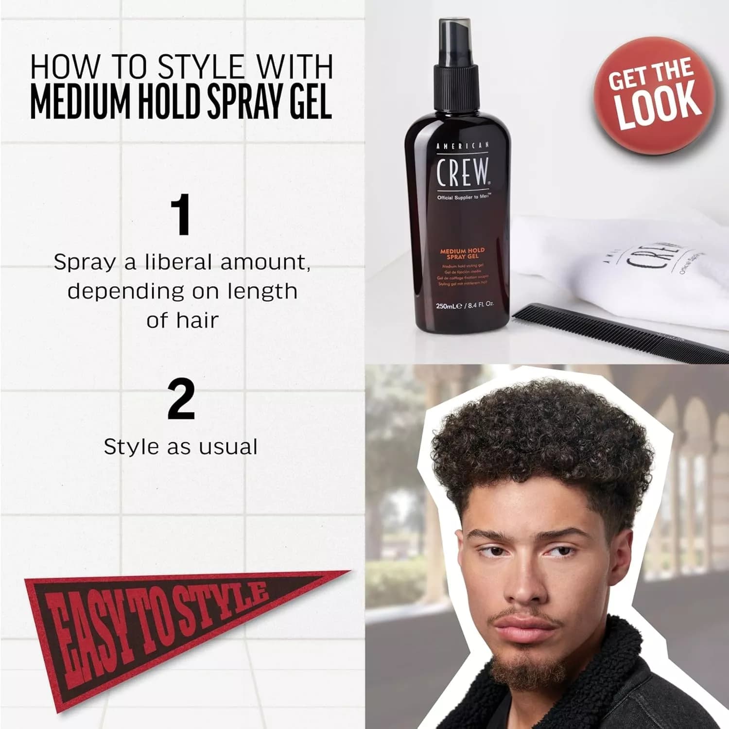 American Crew Medium Hold Spray Gel 250ml