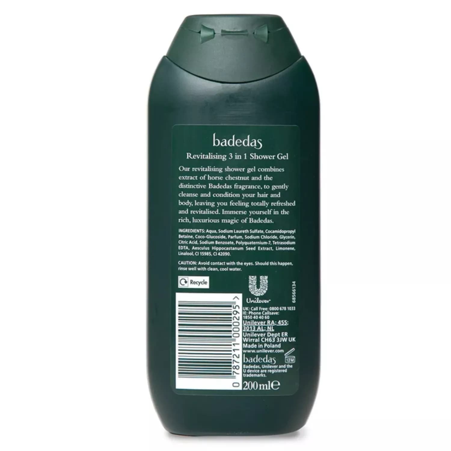 Badedas 3 in 1 Revitalising Shower Gel, Shampoo and Conditioner 200ml