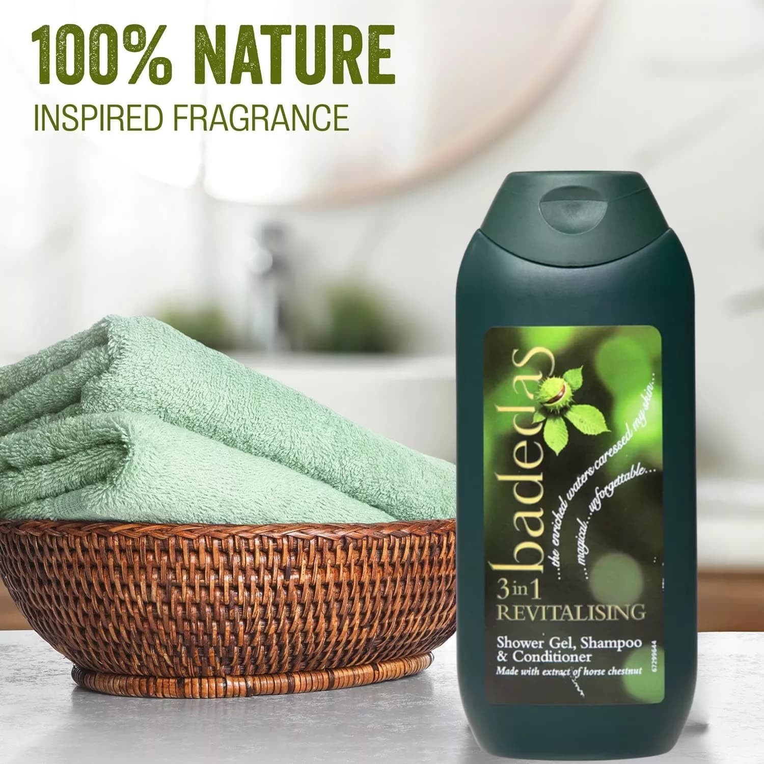 Badedas 3 in 1 Revitalising Shower Gel, Shampoo & Conditioner 200ml x 6 Pack