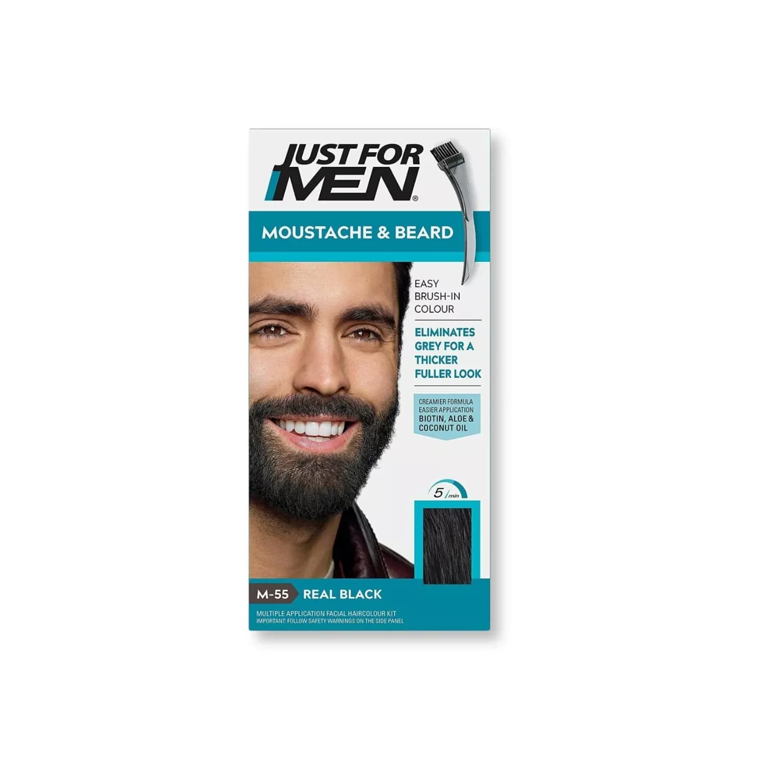 Just For Men Moustache & Beard Black Dye M-55 Real black
