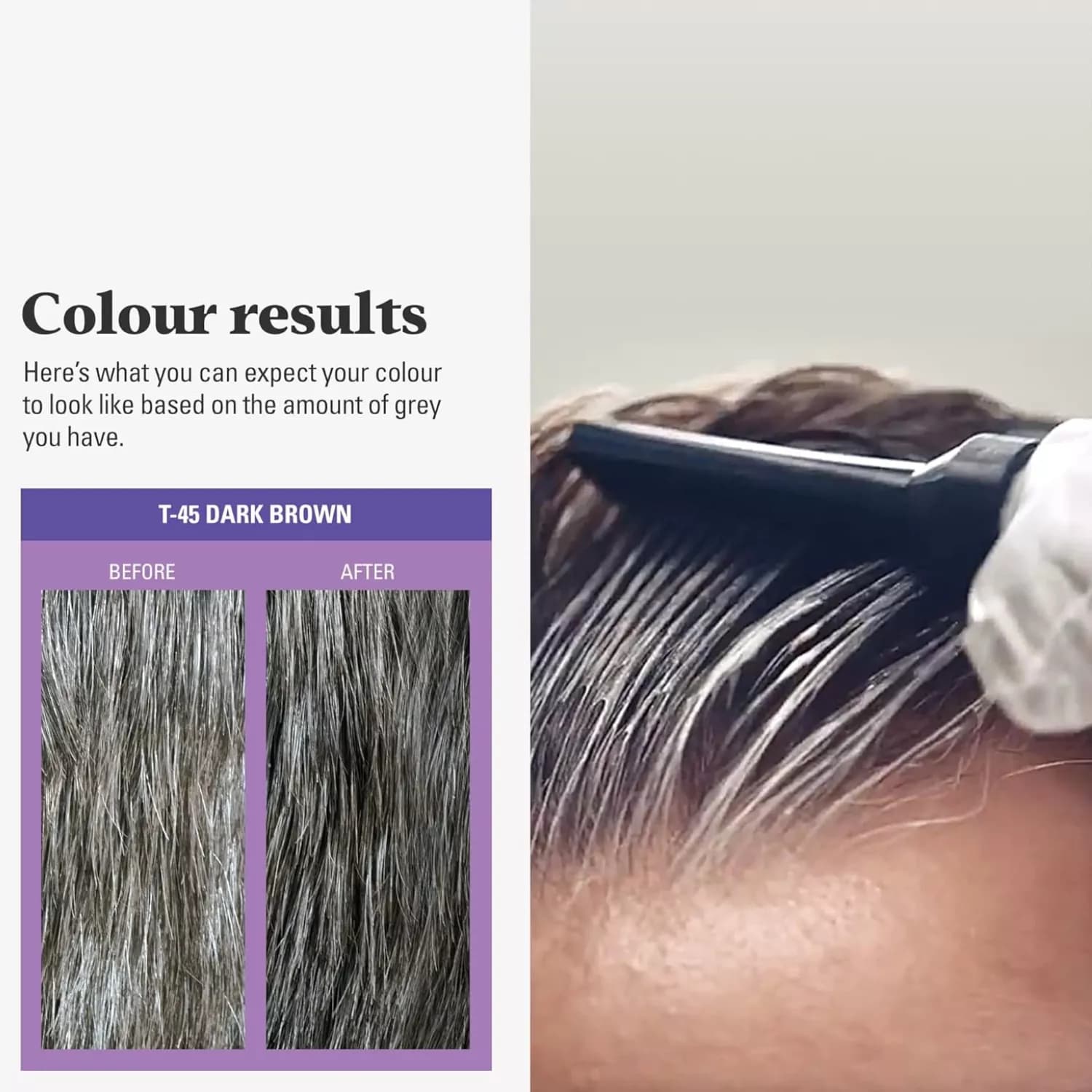 Just For Men Touch of Grey Hair Dye Dark Brown T-45 - Pack 3