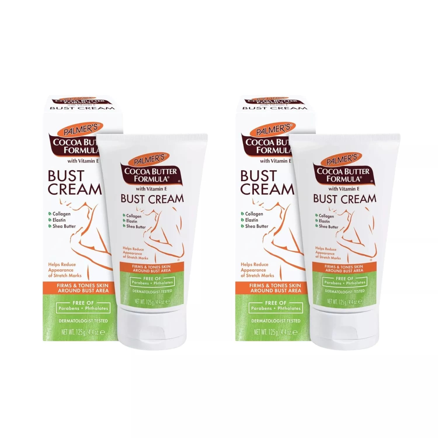 Palmers Cocoa Butter Bust Cream 125g Pack of 2