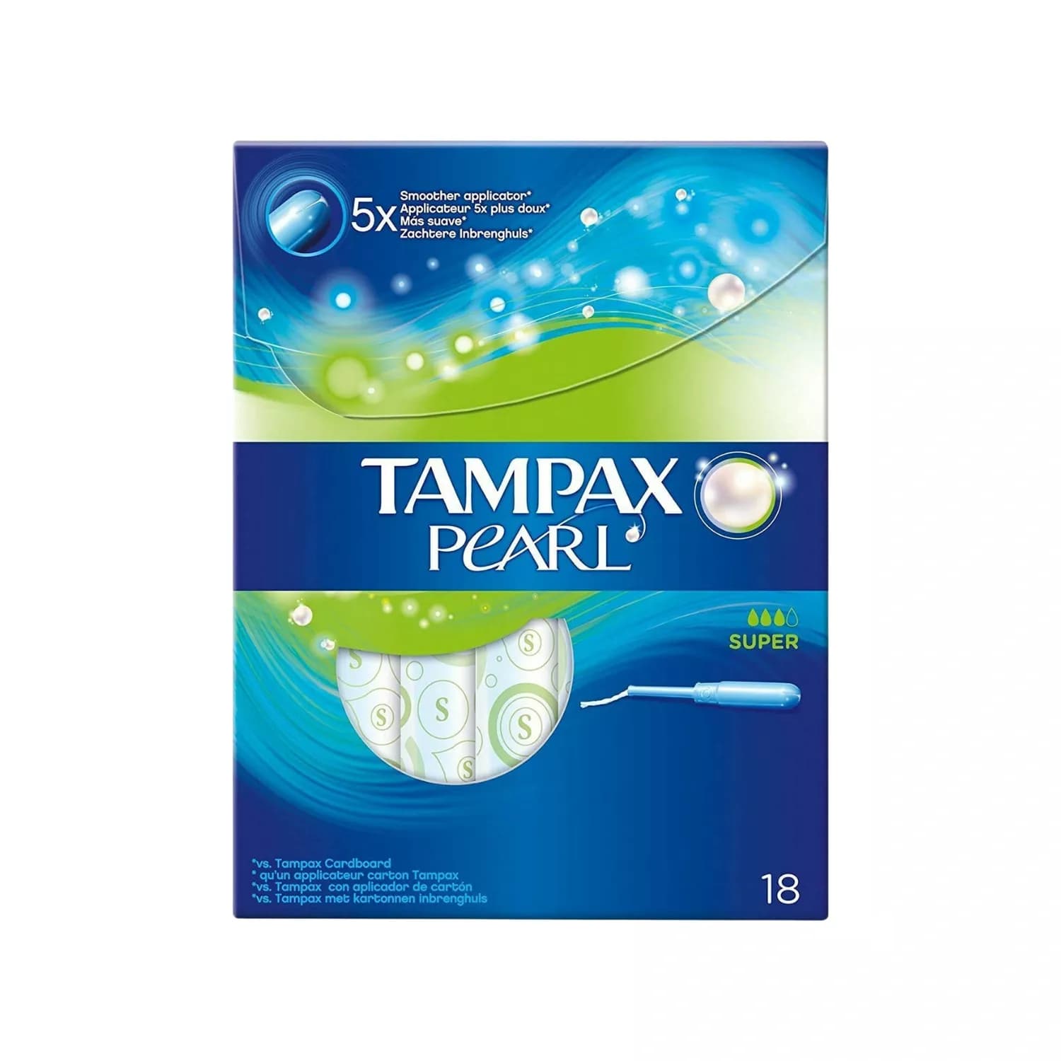 Tampax Pearl Super Tampons Applicator 18