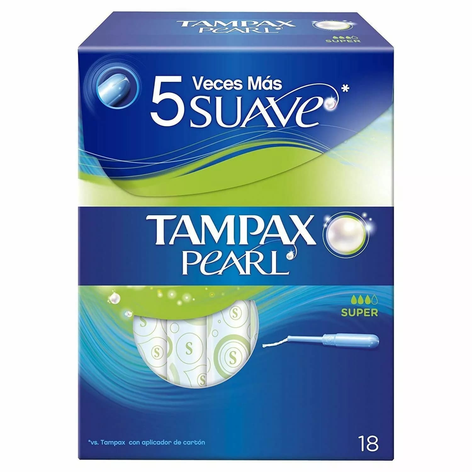 Tampax Pearl Super Tampons Applicator 18