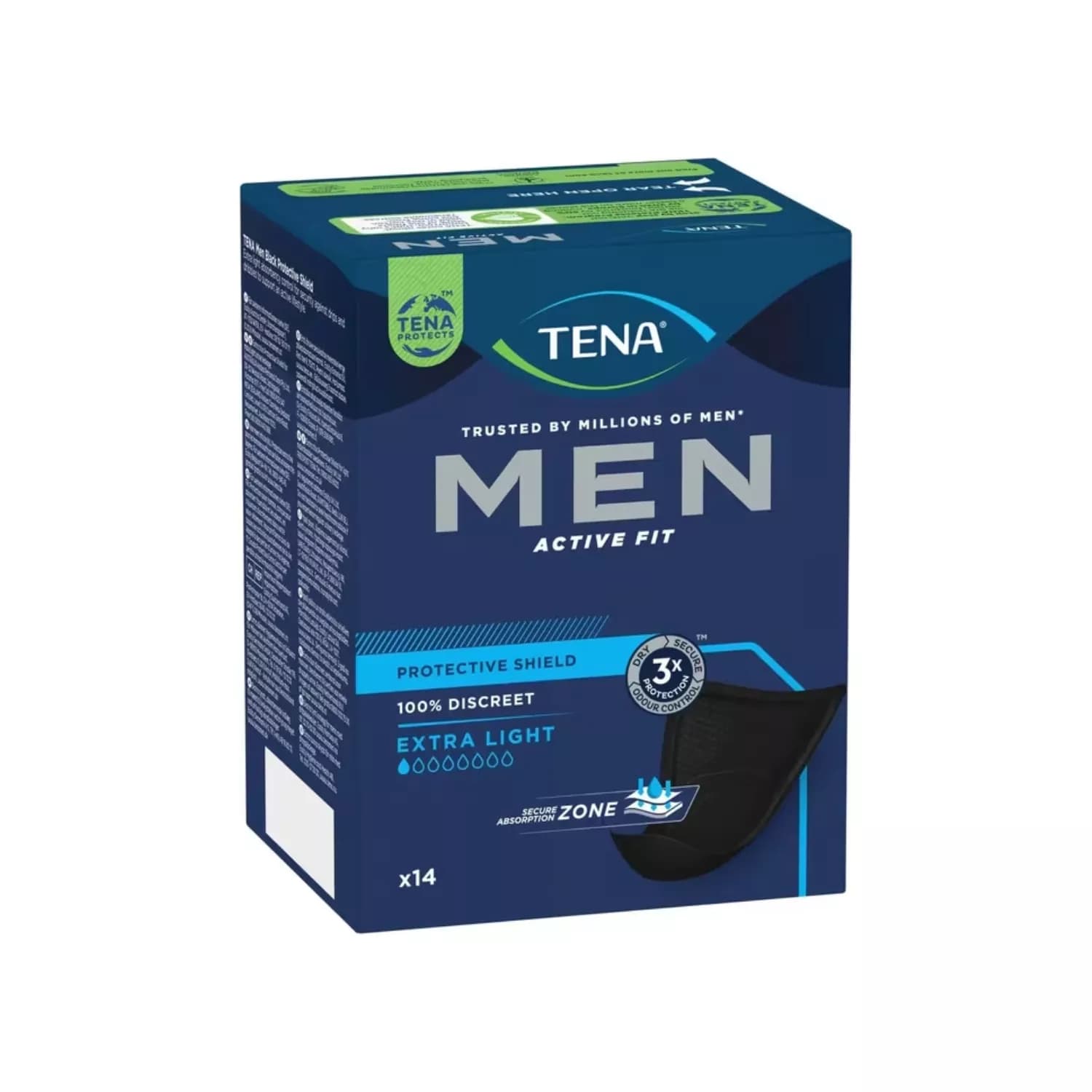 TENA Men Protective Shield Pads 14 Pack
