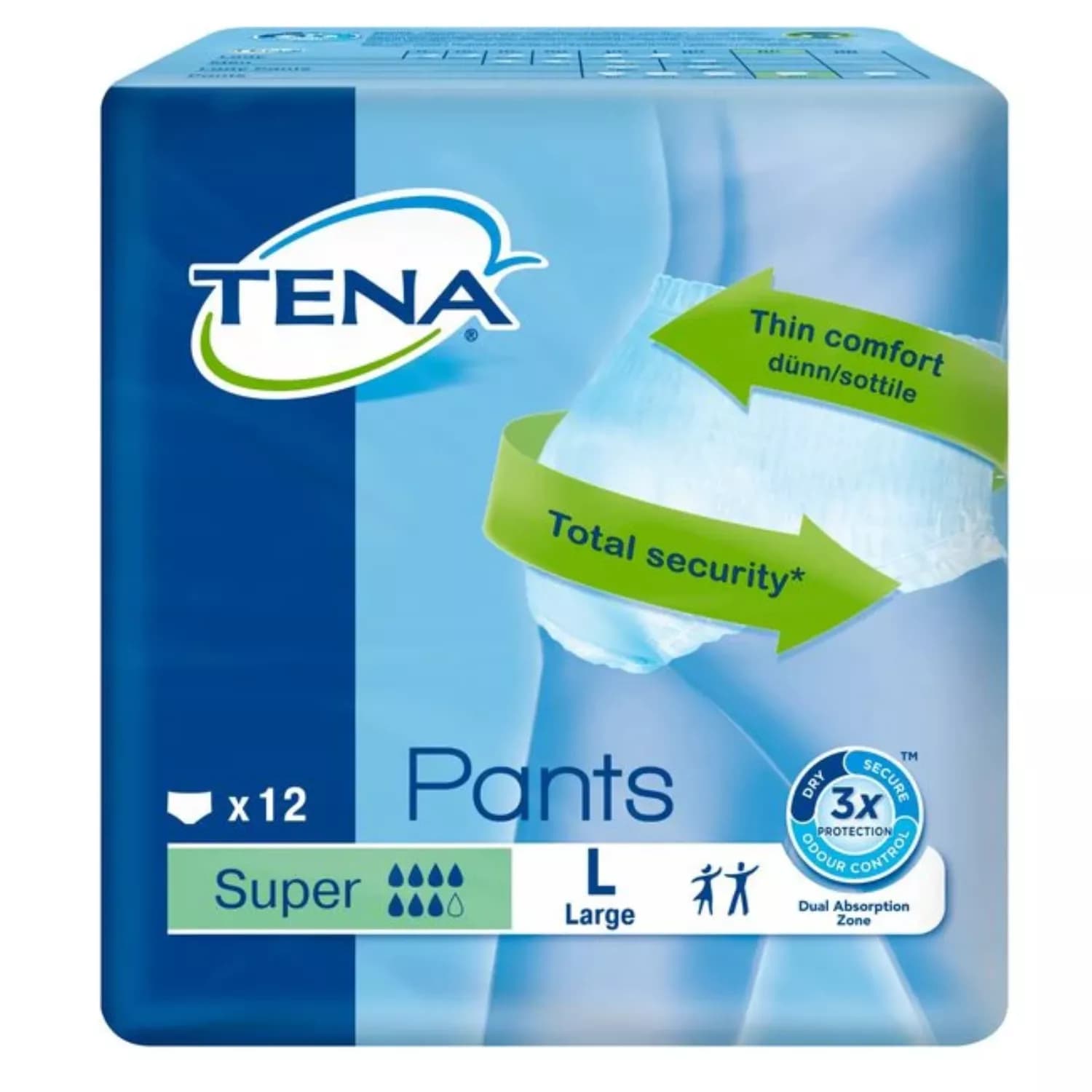 Tena Incontinence Pants Super Large 12 Pack