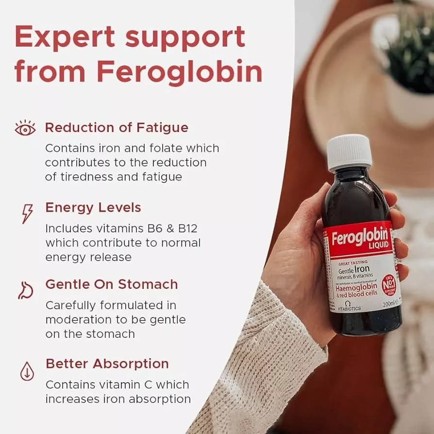 Vitabiotics Feroglobin Gentle Iron and Nutrient Liquid 200ml