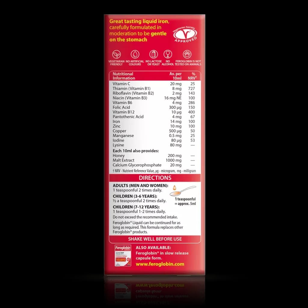Vitabiotics Feroglobin Gentle Iron and Nutrient Liquid 200ml