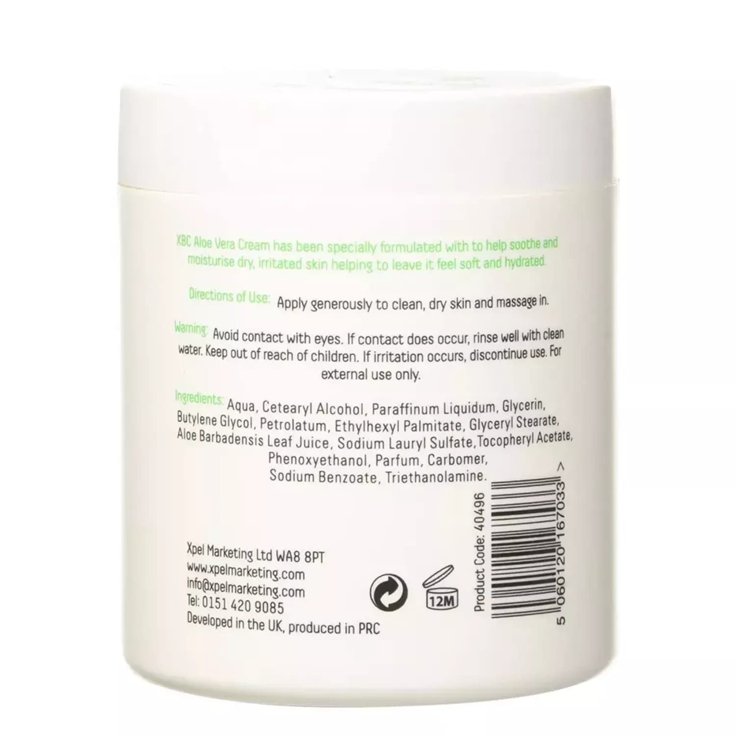 Xbc Xpel Aloe Vera Cream 500ml
