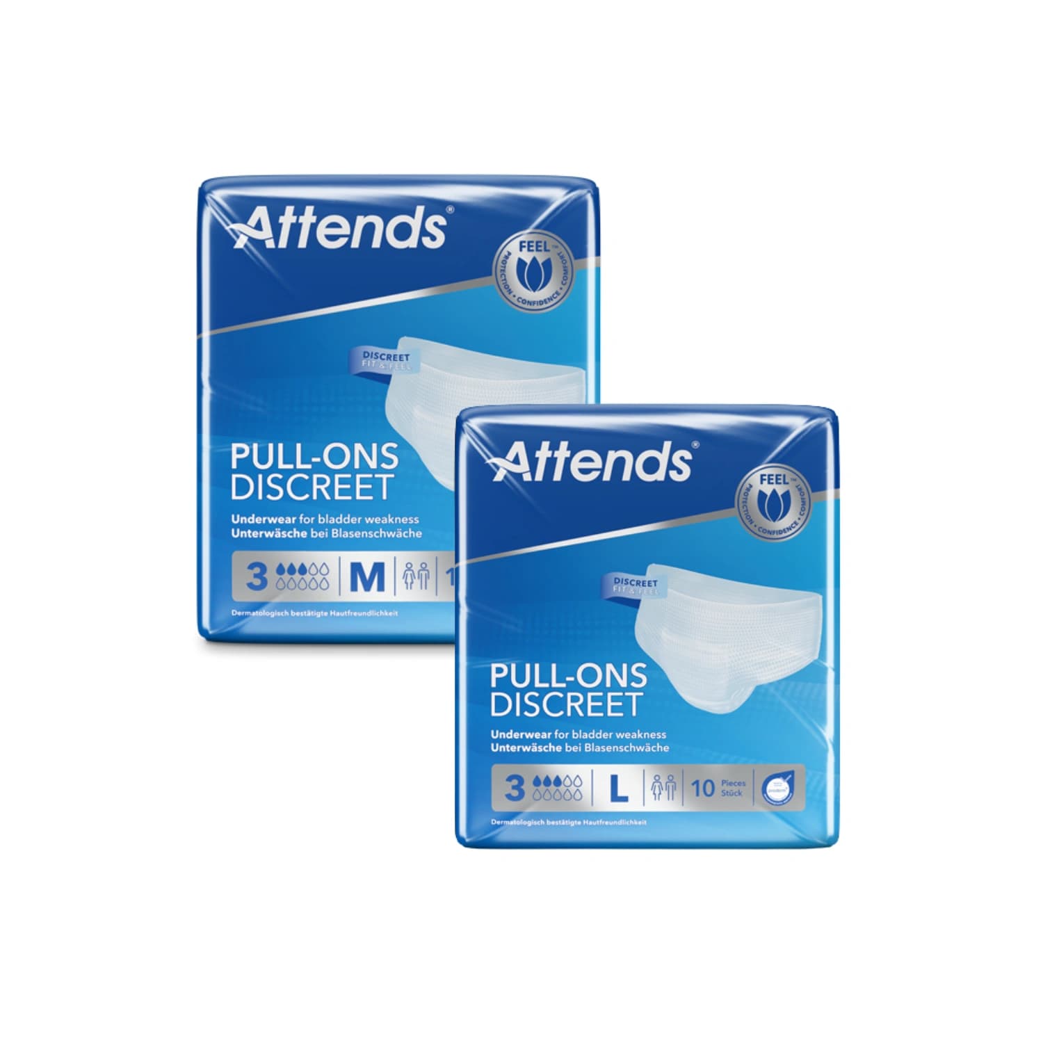 Attends Pull-Ons Discreet Underwear 3 Medium/Large