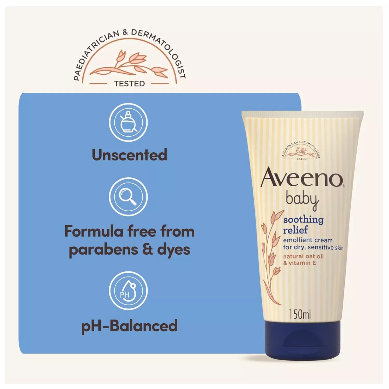 Aveeno Baby Soothing Relief Emollient Cream 150ml