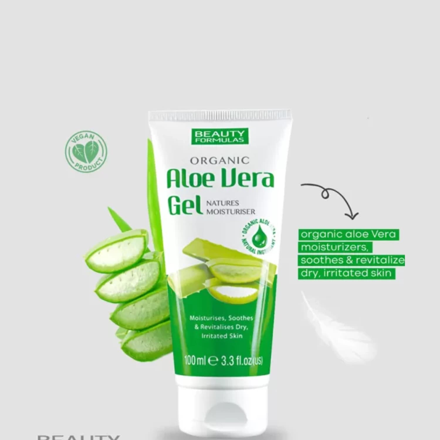 Beauty Formulas Organic Aloe Vera Gel 100ml