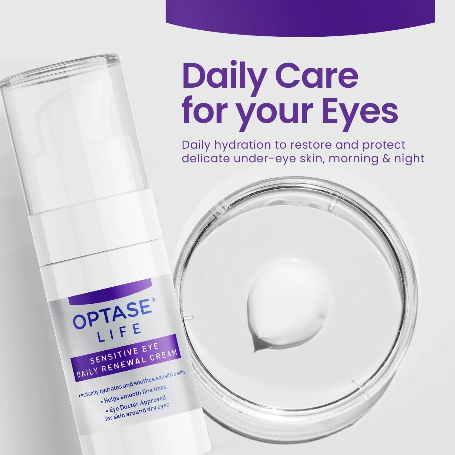 Optase Life Sensitive Eye Daily Renewal Cream 15ml