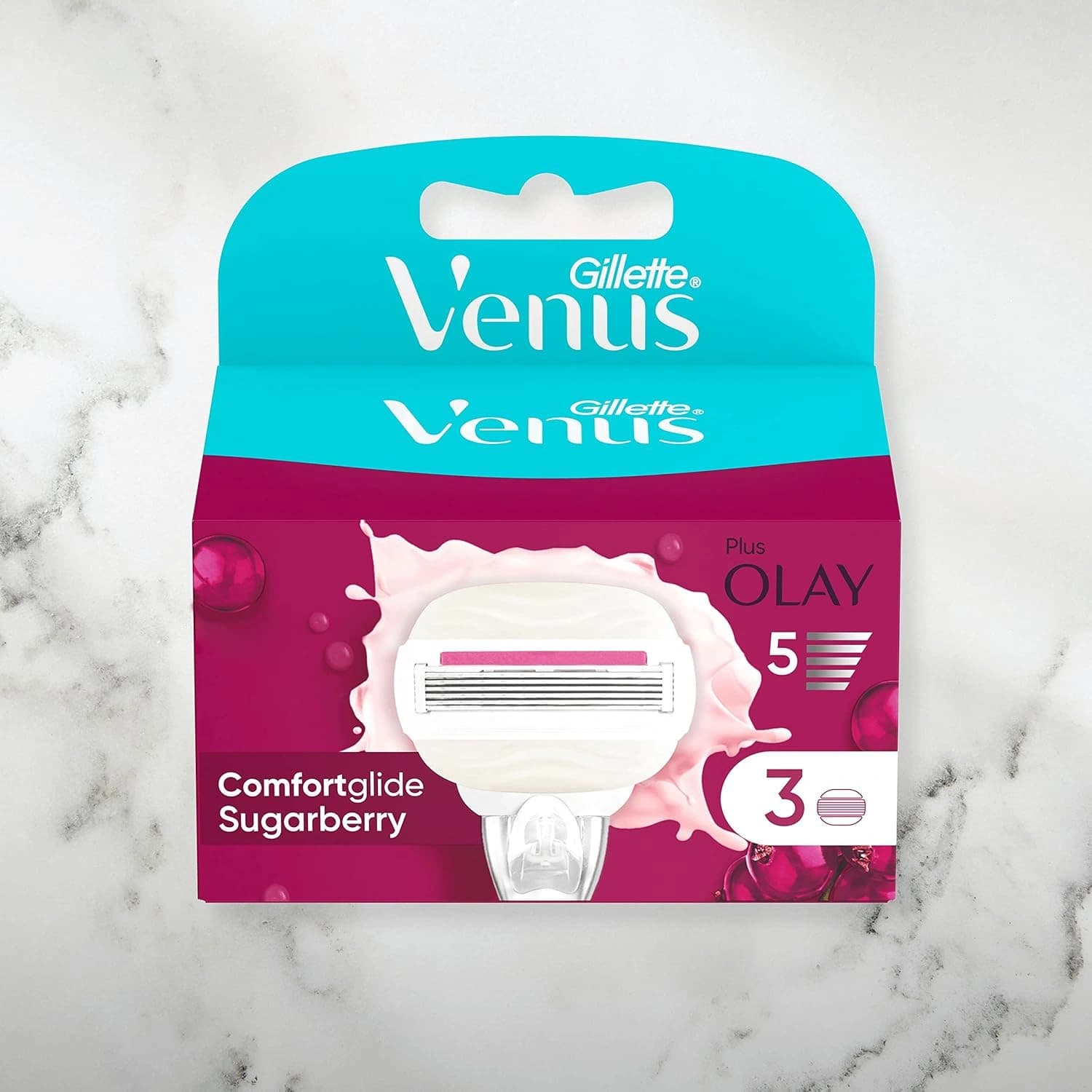 Venus Comfortglide Sugarberry plus Olay Razor Blades 3 pack