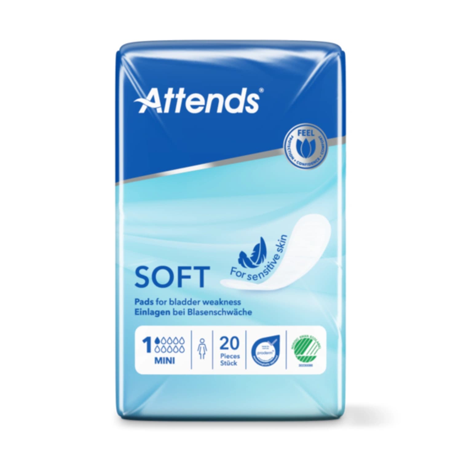 Attends Soft 1 Mini Pads - 20 Pack