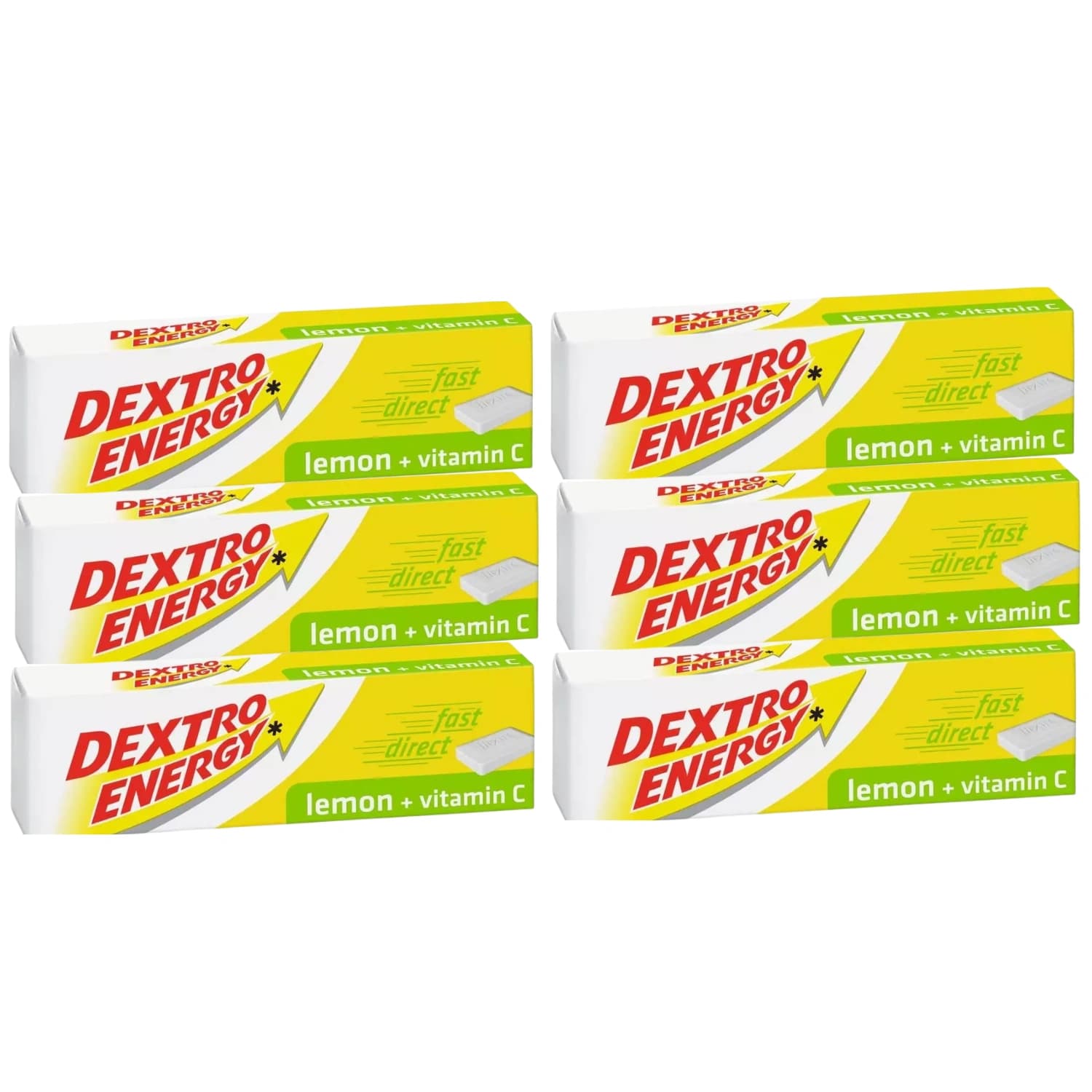 6x Dextro Energy Lemon Plus Vitamin C 14 Tablets, 47g