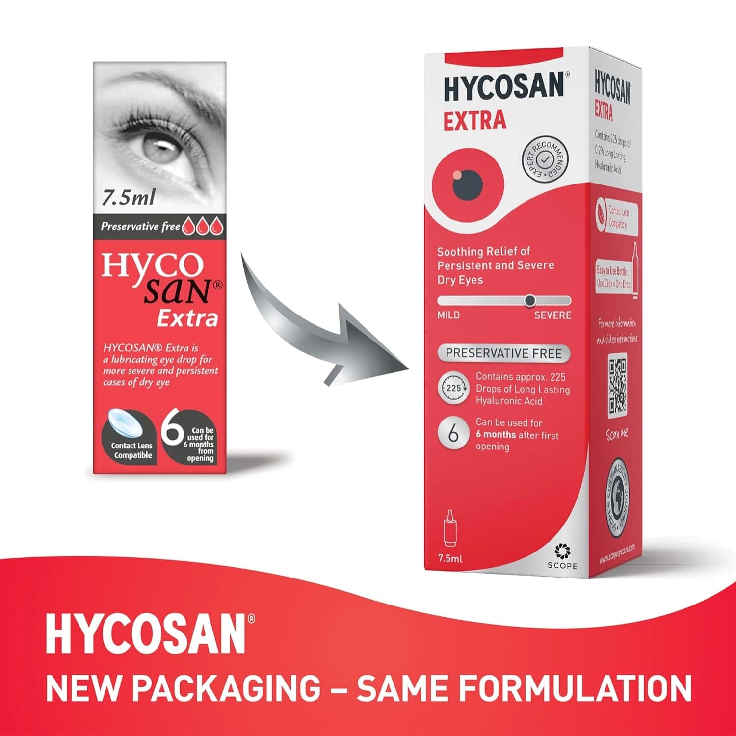 Hycosan Extra Preservative Free Eye Drops 7.5ml