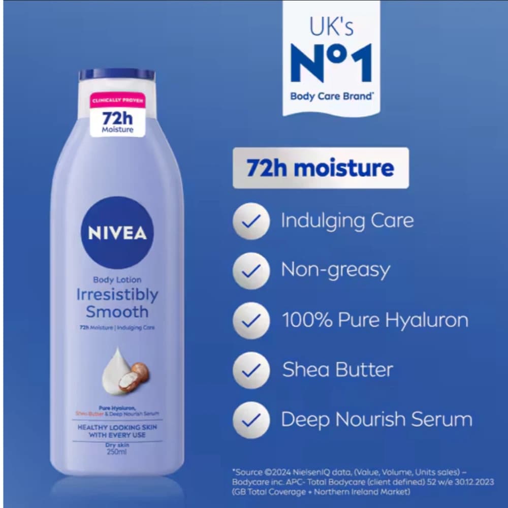 Nivea Irresistibly Smooth Body Lotion 250ml