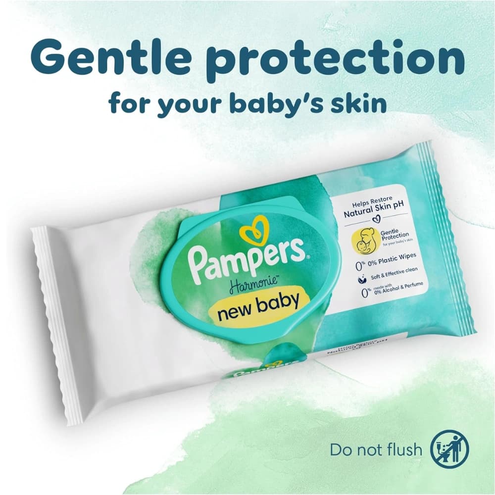 Pampers Harmonie New Baby Wipes 46 Count