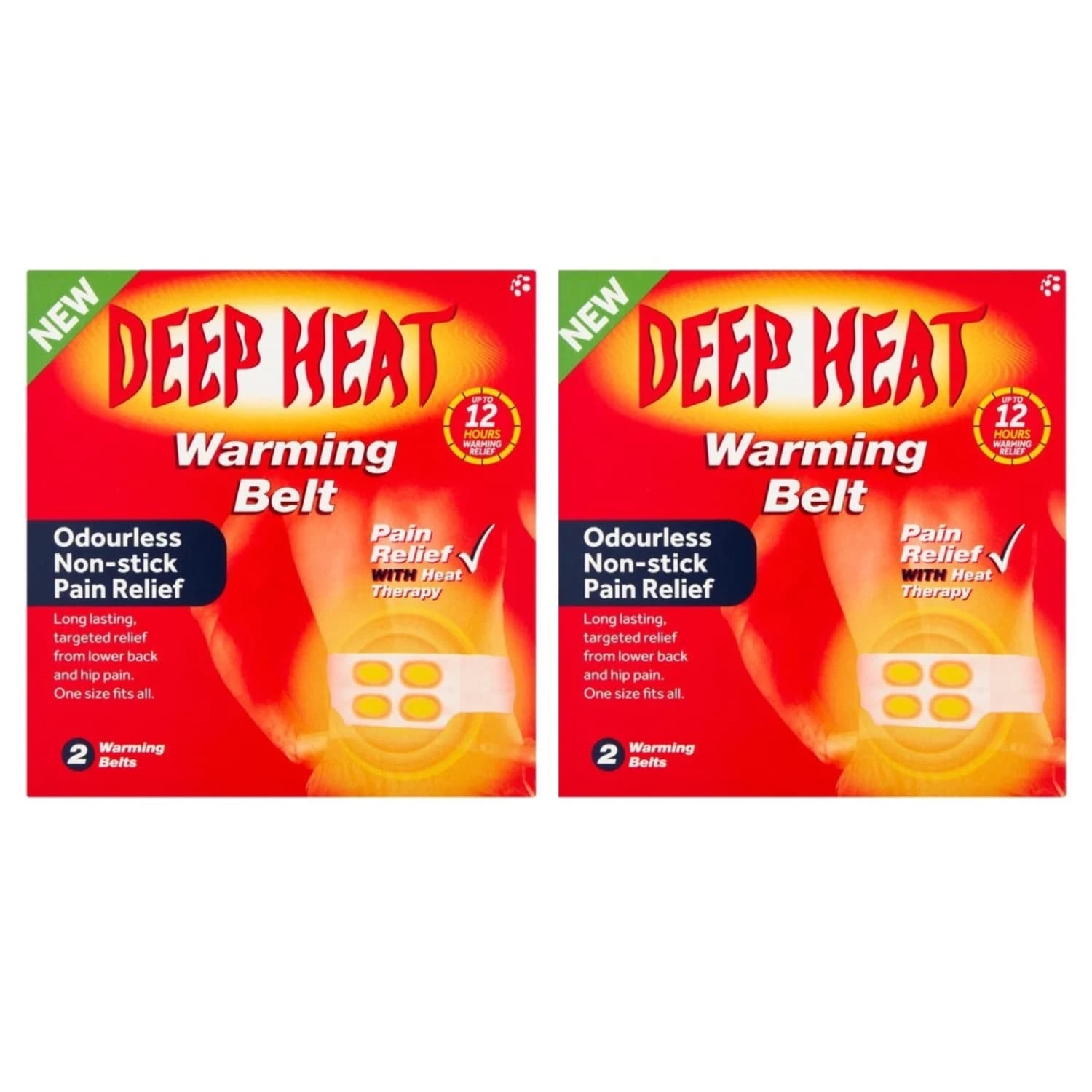 2x Deep Heat Warming Belt Long Lasing Pain Relief-2 Belt