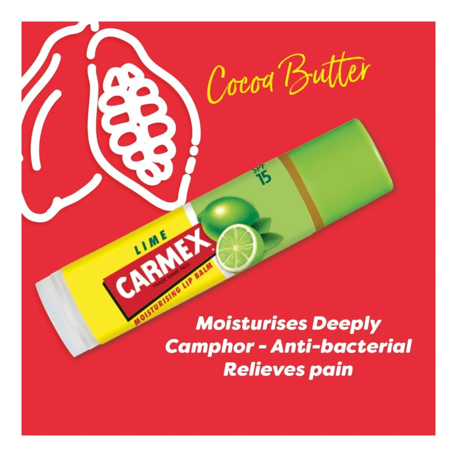 Carmex Lime Lip Balm Stick Spf15 4.25 G