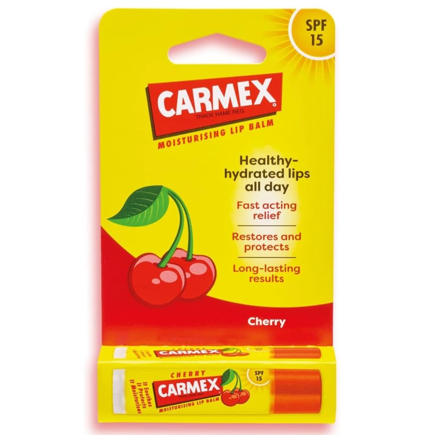 Carmex Lip Balm Cherry Spf15 Stick 4.25G