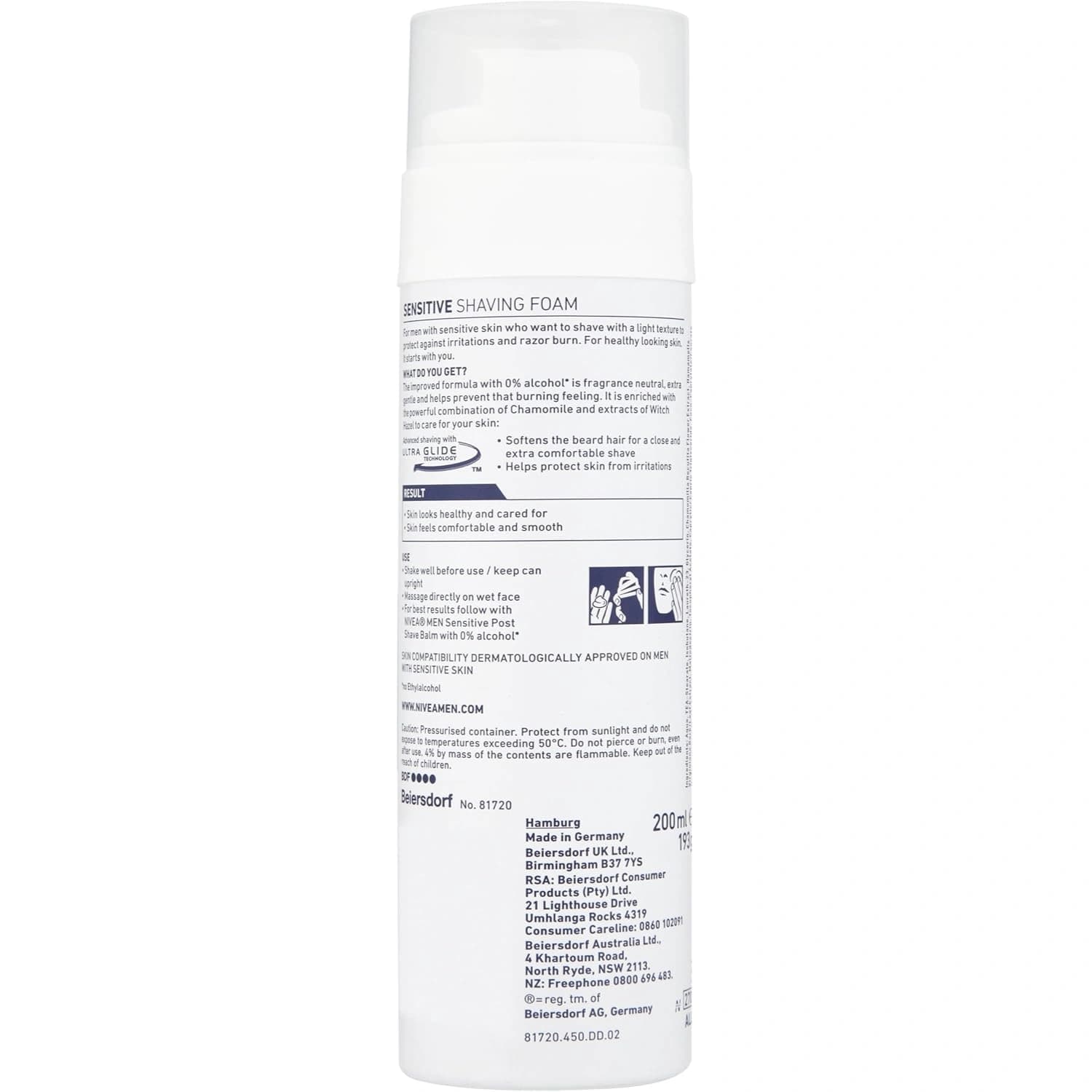 Nivea For Men Sensitive Shaving Foam 200ml